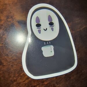 No-Face (Kaonashi) Tea Cup Sticker - Cute Studio Ghibli Inspired